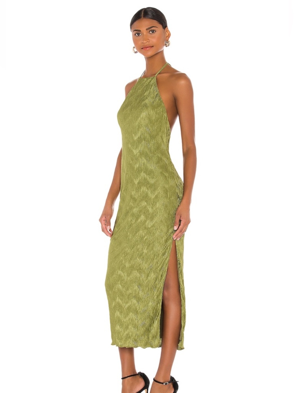 House of Harlow x Revolve Frederick Midi Dress in Olive Green